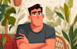 design vector character, cartoon avatar or mascot