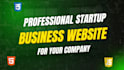 create a professional startup business website