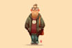 draw a cartoon character in a funny sketch