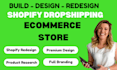 build shopify dropshipping store design shopify store redesign ecommerce website