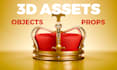 create 3d assets, objects or props in blender
