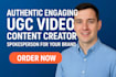 authentic engaging ugc video content creator, ugc spokesperson videos for brand