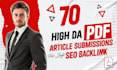 share your pdfs on high da sites for strong backlinks