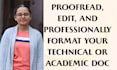 proofread, edit, and format your technical or academic doc