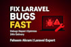 fix any laravel bugs, errors, or issues professionally