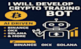 develop crypto trading bot, ai crypto trading bot, binance bot, solana bot, okx