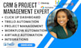 clickup dashboards airtable CRM systems trello workflow automations data hubspot