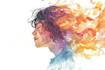create a digital watercolor illustration