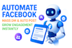 design facebook bot auto poster bot group message bot mass dm bot threads bot