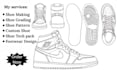 do digital shoe pattern making grading, tech pack in all sizes for your design