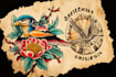 make old school tattoo in traditional tattoo style