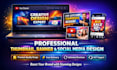 design eye catching youtube thumbnails and social media banners