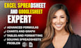 do excel automation, google sheets, apps script, vba, formula, macro, budget api
