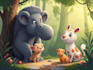 draw custom animal cartoon illustration