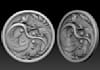 model highly detailed relief, coin 3d file for printing, cnc