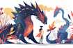illustrate fantasy art creatures and characters