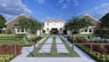 upgrade 3d modern farmhouse,house elevation,poolside patio,cgi garden rendering