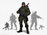 draw 2d game art military character design