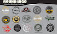 design circular round logo,badge,stamp,label,path,sticker