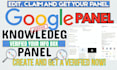 create google knowledge panel graph or edit knowledge panel for person category