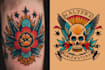 create old school tattoo in traditional tattoo style