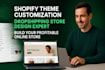 shopify theme design, or redesign shopify dropshipping store with premium theme