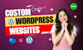 develop wordpress website and design or redesign wordpress