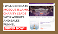 generate mosque islamic charity leads and build website