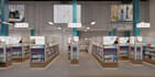 restyle 3d cosmetics store interior,skin care label, mart render,logo design,cgi