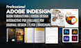 create adobe indesign projects, book formatting, illustration