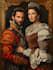 draw cute couple cartoon portrait