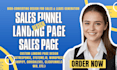 design profitable sales funnel, ecommerce page, sales page for lead generation