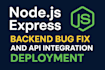fix backend bugs, integrate apis or deploy your app