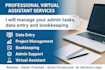 manage your admin tasks, data entry and bookeeping