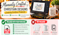 provide ready made christian designs for print on demand products