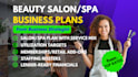 create a salon spa plan with service mix