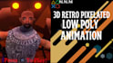 do 3d retro low poly loop animation n64 ps1 y2k ps2 graphics style game asset