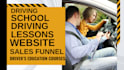 generate driving school driving lessons leads build driving school website