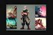 draw stylized character, game character, realistic character