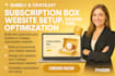 design subbly cratejoy subscription website setup design and optimization