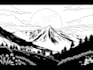 draw simple black and white illustration