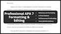 fix your document and references in apa 7