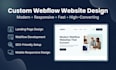 build or redesign custom webflow website with cms