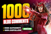 deliver 1000 dofollow blog comment backlinks all manual