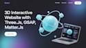 create a 3d interactive website with threejs, gsap, matterjs