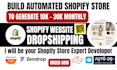 build automated shopify dropshipping store ecommerce website development expert