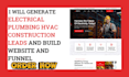 generate electrical plumbing hvac construction leads with website and funnel