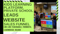 generate kids learning platform elearning leads build private school website