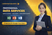do data cleaning , data entry , data structuring