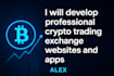 develop professional crypto trading exchange websites and apps